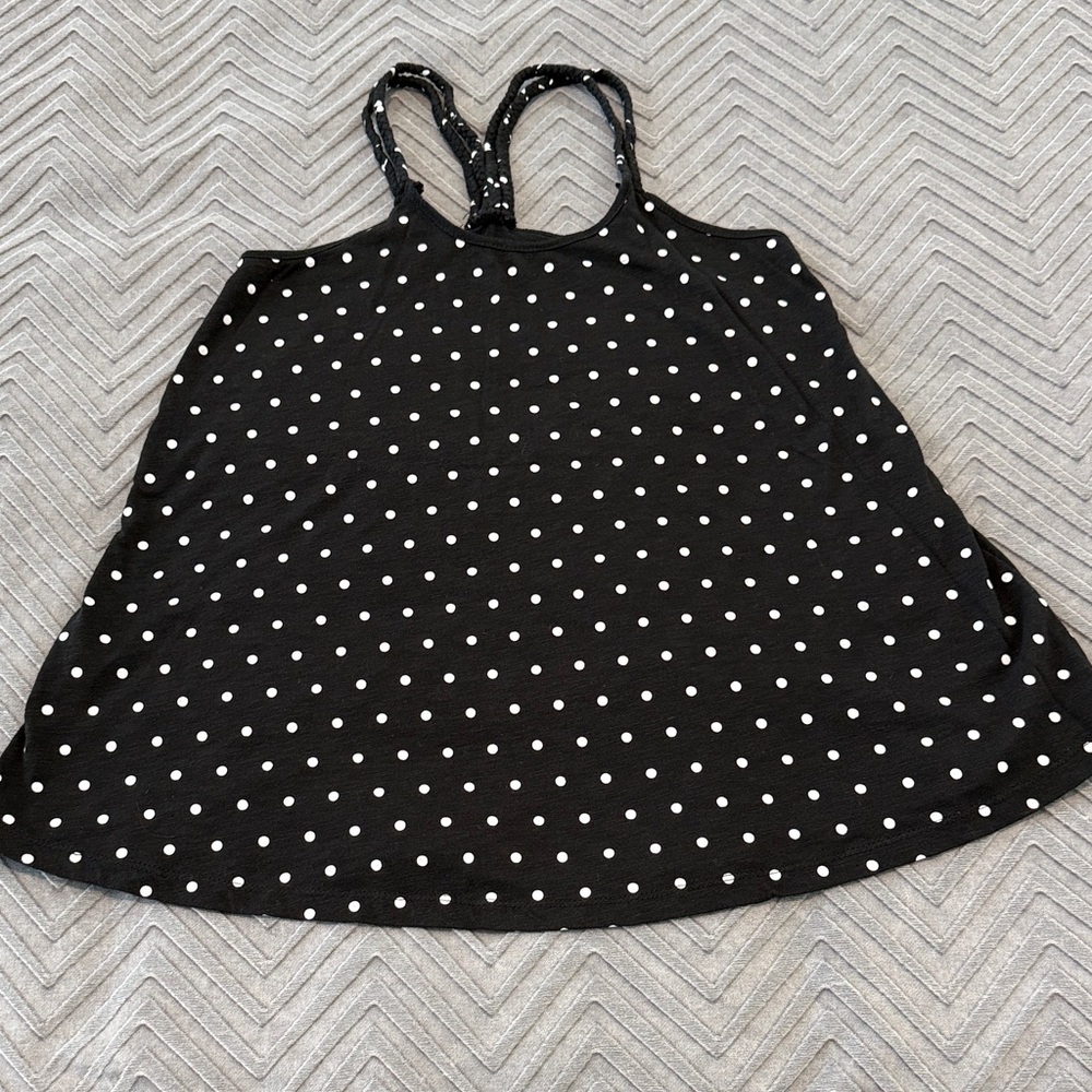Xhilaration Black Polka Dot Pajama Tank Top